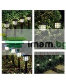 6 броя LED градински соларни лампи за алея и двор къщички